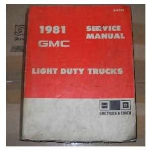  1981 GMC Truck Jimmy Suburban Service Shop Manual Oem gm 
