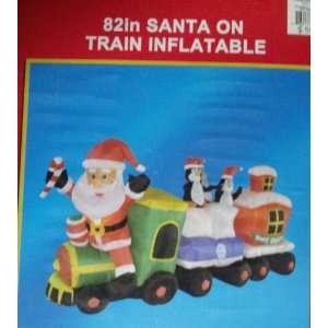 82in Santa on Train Inflatable 