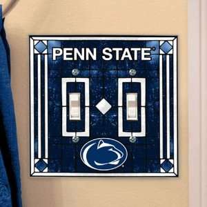  Penn State Nittany Lions Art Glass Double Switch Plate 