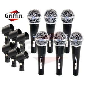   Vocal Hand Held Microphones with Mic Clip Griffin Musical Instruments