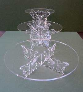 BUTTERFLY ACRYLIC WEDDING PARTY CAKE DISPLAY STAND (B)  