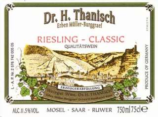 Dr. Thanisch Riesling   Classic 2005 