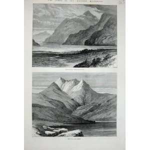 1877 Loch Maree Kinlochewe Ben Eag Scotland Mountains  