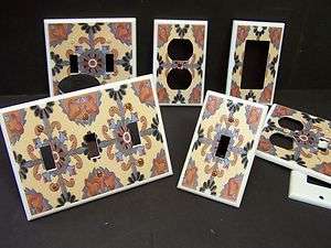   TALAVERA TILE STYLE #4 LIGHT SWITCH OR OUTLET PLASTIC PLATES  