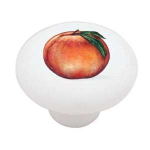 Peach Fruit High Gloss Ceramic Drawer Knob
