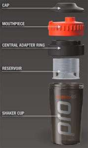 PRO SHAKER 40 SHAKER CUP ** STORES POWDER SEPARATELY**  