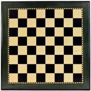  Black & Maple Chess Board with 1 3/4 Squares  Deep Forest 