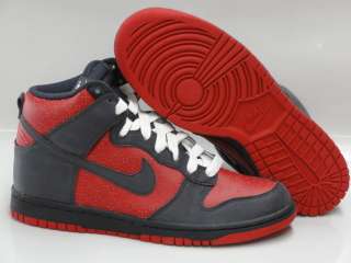 Nike Dunk High Red White Sneakers Mens Size 7.5  