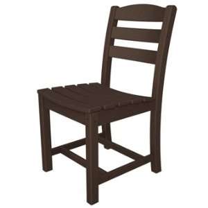  Polywood La Casa Cafe Dining Side Chair Pair in Mahogany 