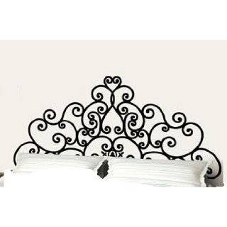 Queen Bed Frame Post Scroll Style Headboard Removable Bedroom Wall 