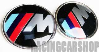 BMW M POWER WHEEL CENTER emblem HOOD TRUNK EMBLEM 7PCS  