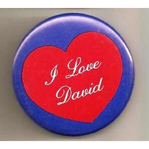  I Love David Pin/ Button/ Pinback/ Badge 