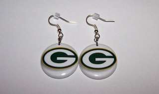 Green Bay Packers/Sports 1 Dangle Button Earrings New  