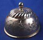 Dome Silverplate Silver Plated Antique Butter Dish Lid Etched Swirl 
