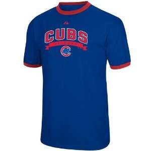  Majestic Chicago Cubs Royal Blue Classic Club Ringer T 