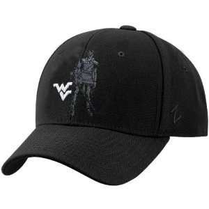   West Virginia Mountaineers Black Vortex Fitted Hat