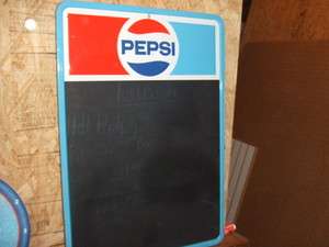Pepsi Cola Soda Advertising Chalkboard Menu Board Vintage Tin Sign 