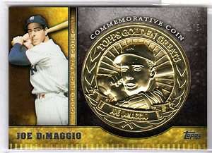 2012 Topps Series 1 Golden Greats Commerative Gold Coin Joe DiMaggio 1 