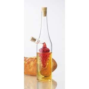 Glass Oil Vinegar Storage Bottle Cork Grape Bunch  Kitchen 