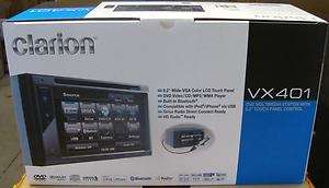 Clarion VX401 6.2 In Dash Dbl DIN Touchscreen Receiver  