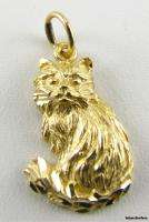 KITTY CAT CHARM   14k yellow Gold Estate Pet Pendant  