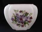 Phoenix Consolidated Milk Glass Vase ~ Hand Painted Violets