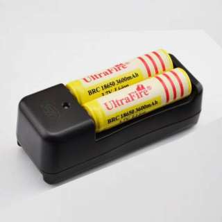 UltraFire 18650 3600mAh Rechargeable Li ion Battery 3.7V + AC 