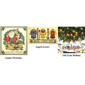   Cross Stitch Old Time Christmas Theme Patterns Lot 3