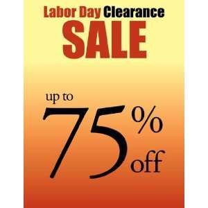  Labor Day Clearance Sale Orange Yellow Gradient Sign 