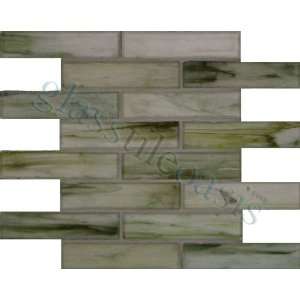  Sage Sold by the Box 1 3/8 x 6 Green Pool Frosted Glass 