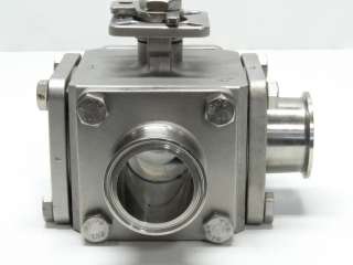 Tri Clamp 2 3 Way Ball Valve Stainless Steel  