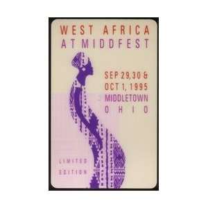  Collectible Phone Card 10u West Africa At Middfest (Ohio 