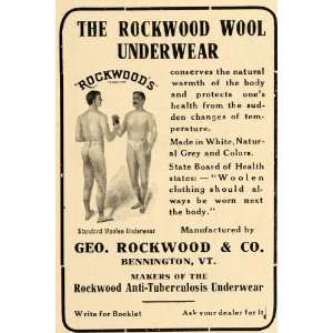  Ad Mens Rockwood Wool Anti Tuberculosis Thong   Original Print Ad 