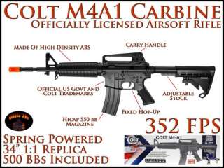 Officially Licensed Colt M4 A1 Carbine Spring Airsoft Rifle 352 FPS 