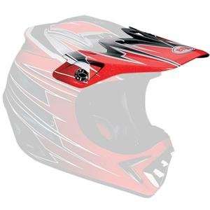   Replacement Visor for Moto 8 Helmet   Medium/Large/Holeshot Red/Silver