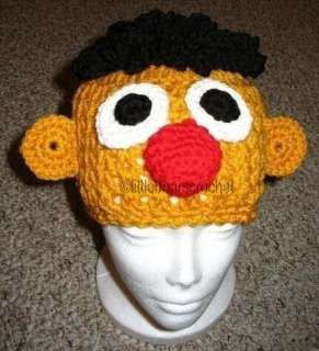 Boutique CUSTOM Crochet Sesame Street ERNIE Hat Beanie  