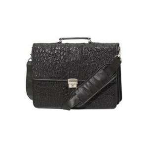  Design Genuine Leather Briefcase with Embossed Alligator Grain Design