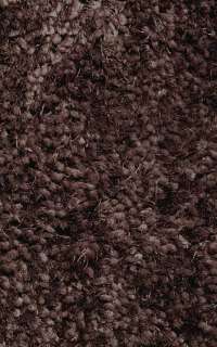 Dark Brown Polyester Viscose Fluffy Plush Shag Area Rug  