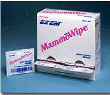 EZEM Mammo Wipes Patient Cleansing Towelette Box of 50 Wipes Each Case 