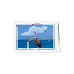  46th Birthday Card with Brown Pelican Card Toys & Games