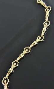   Vintage 14K Yellow Gold Human Woman Figure Body Chain Link Bracelet