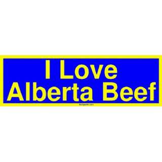  I Love Alberta Beef MINIATURE Sticker Automotive