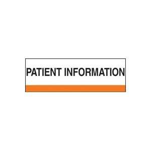  428PI Tab Label Orange Patient Info 1.25x1.5 100 Per Pack 