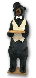 58 Standing Black Stuffed Butler Bear party tray  