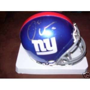  Osi Umenyiora Signed Mini Helmet   Autographed NFL Mini 