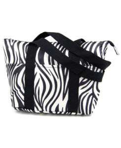 NEW ZEBRA PRINT INSULATED COOLER TOTE BAG LUNCH TOTE  