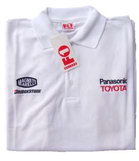 TOYOTA Rally Motor Racing Team Crew Polo Shirt White XL  