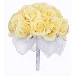  Silk Rose Hand Tie (2 Dozen Roses)   Wedding Bouquet 