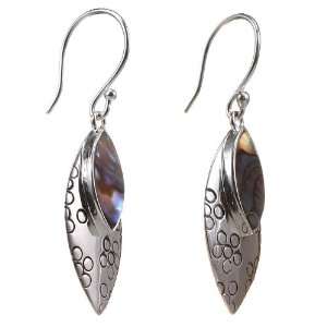   Handmade Abalone Shell Beaded Earrings With Sterling Silver Jewelry