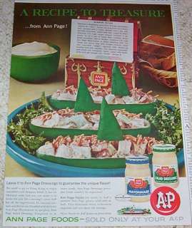 1962 A&P grocery Ann Page Mayo Salad Dressing recipe AD  